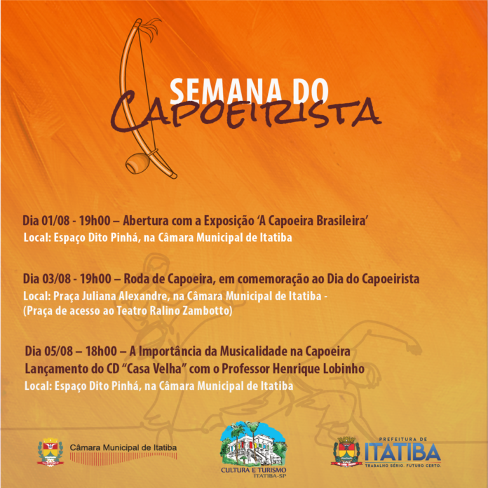 PROGRAMAÇÃO GERAL - SEMANA DO CAPOEIRISTA
