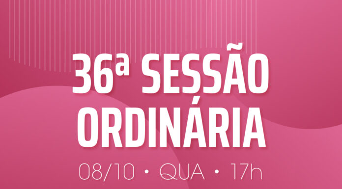 Vereadores apreciam seis projetos de lei em 36ª Sessão Ordinária da Câmara