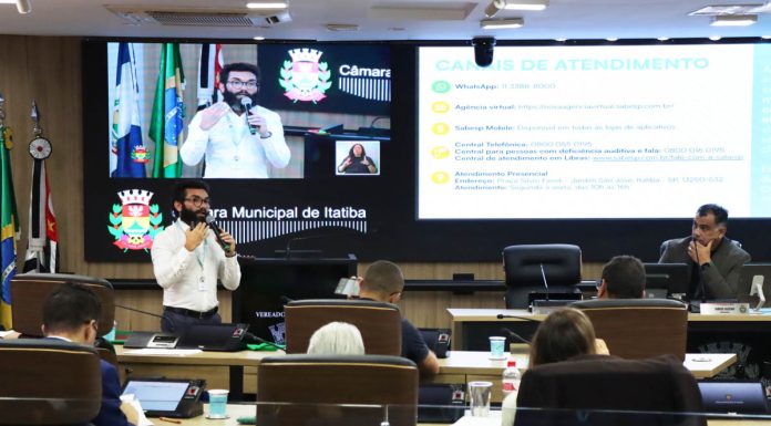 Câmara recebe representantes da Sabesp em Sessão Extraordinária